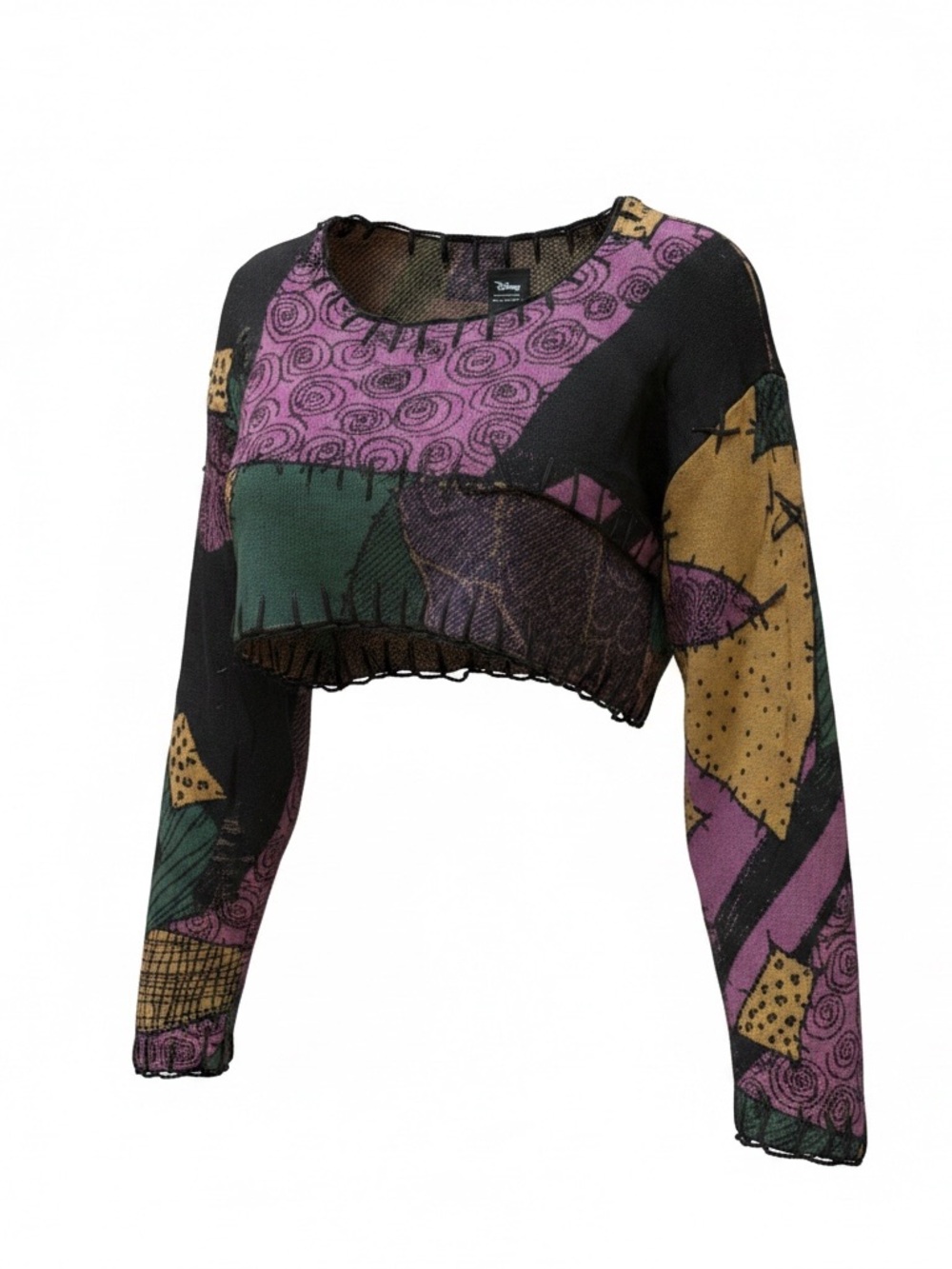 Hot Topic nightmare, before Christmas Crop Top - Purple, Green, Tan, Black